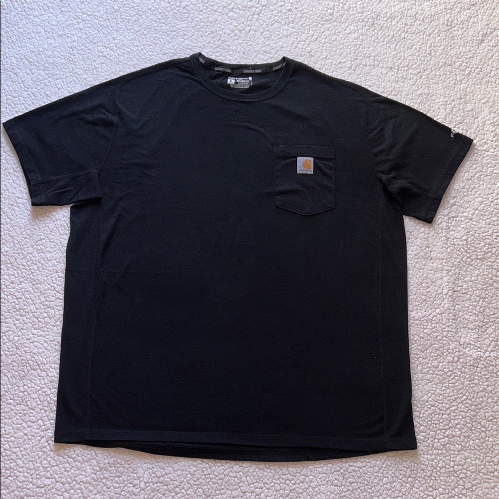 Carhartt Men's Black Short Sleeve Shirt with Pocket